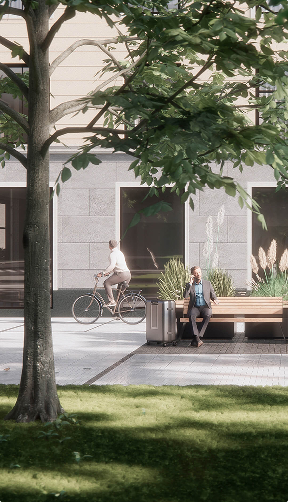 Благоустройство двора в центре Петербурга (RE016)